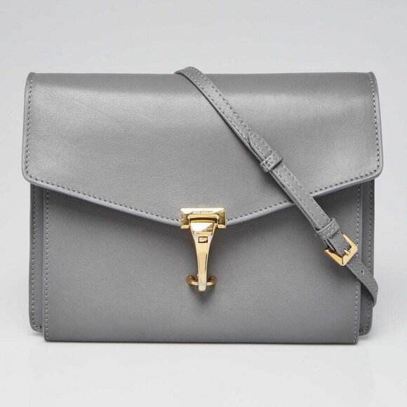 Burberry Grey Leather Macken Crossbody Bag - Picture 1 of 11